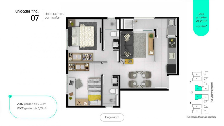 Imagem Apartamento com 2 Quartos à Venda, 49 m² em Campo Comprido - Curitiba Imagem Apartamento com 2 Quartos à Venda, 49 m² em Campo Comprido - Curitiba