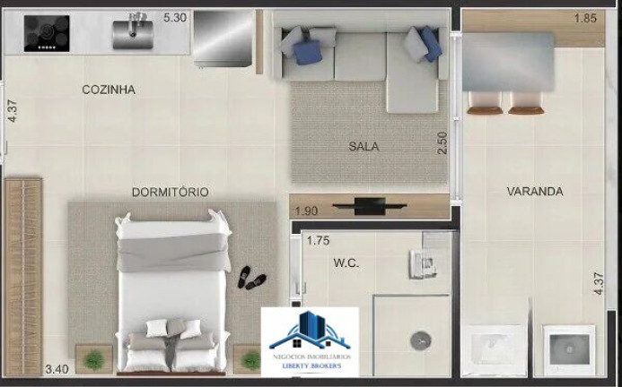 Imagem Apartamento com 1 Quarto à Venda, 33 m² em Vila Formosa - São Paulo