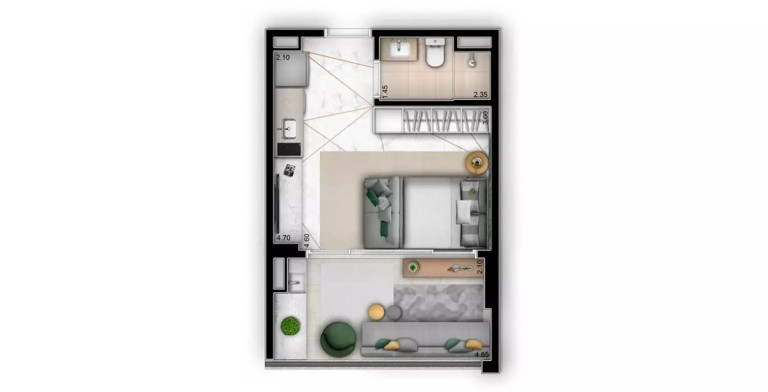 Imagem Studio com 1 Quarto à Venda, 35 m² em Indianópolis - São Paulo