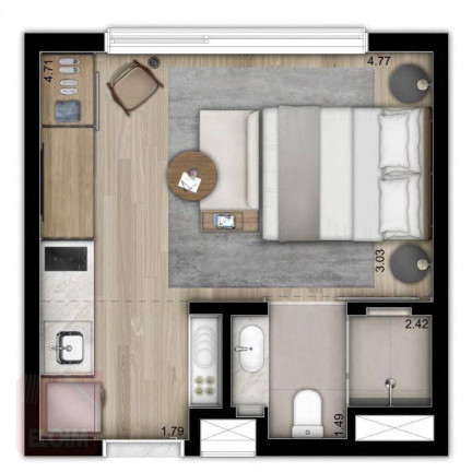 Imagem Studio com 1 Quarto à Venda, 25 m² em Perdizes - São Paulo