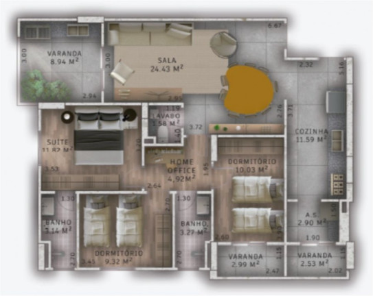 Imagem Apartamento com 3 Quartos à Venda, 192 m² em Canto Do Forte - Praia Grande Imagem Apartamento com 3 Quartos à Venda, 192 m² em Canto Do Forte - Praia Grande