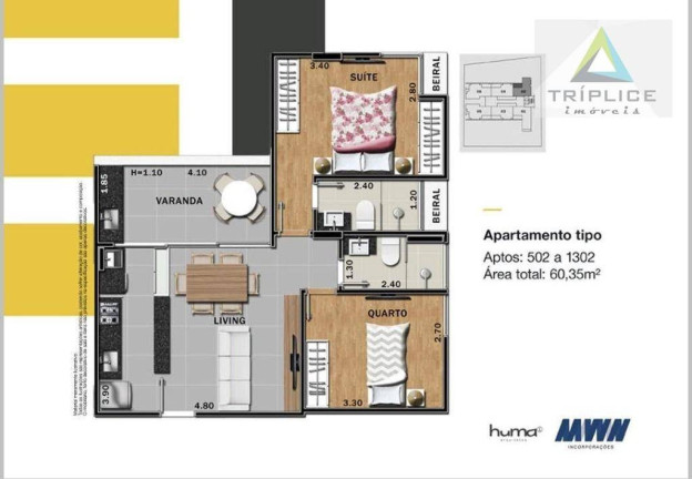 Imagem Apartamento com 2 Quartos à Venda, 60 m² em Granbery - Juiz De Fora