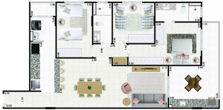 Imagem Apartamento com 3 Quartos à Venda, 111 m² em Caiçara - Praia Grande Imagem Apartamento com 3 Quartos à Venda, 111 m² em Caiçara - Praia Grande