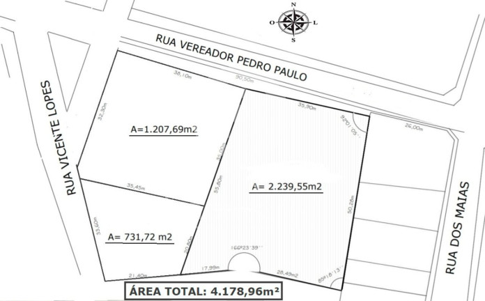 Terreno à Venda, 4.178 m² em Jardim Das Oliveiras - Fortaleza