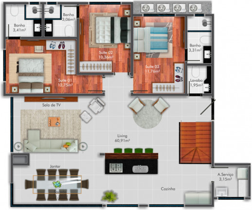 Imagem Imóvel com 3 Quartos à Venda, 127 m² em Itapema - Itapema