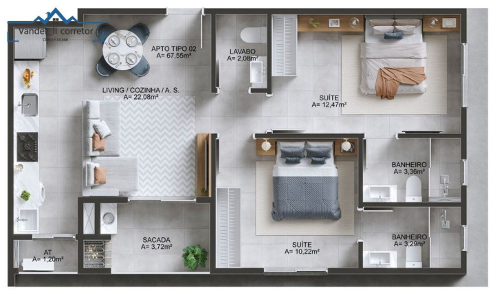 Imagem Imóvel com 2 Quartos à Venda, 62 m² em Morretes
