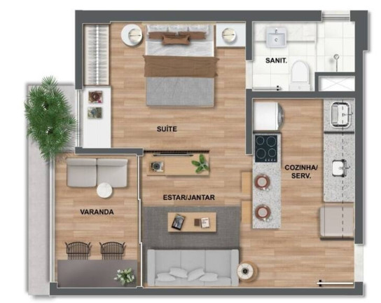 Imagem Apartamento com 1 Quarto à Venda, em Rio Vermelho - Salvador Imagem Apartamento com 1 Quarto à Venda, em Rio Vermelho - Salvador