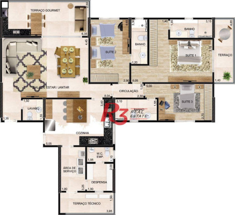 Imagem Apartamento com 3 Quartos à Venda, 185 m² em Ponta Da Praia - Santos Imagem Apartamento com 3 Quartos à Venda, 185 m² em Ponta Da Praia - Santos