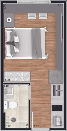 Imagem Apartamento com 1 Quarto à Venda, 16 m² em Portão - Curitiba Imagem Apartamento com 1 Quarto à Venda, 16 m² em Portão - Curitiba