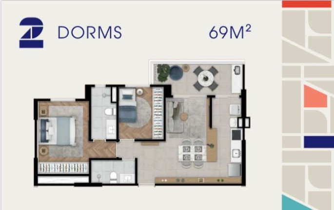 Imagem Apartamento com 2 Quartos à Venda, 69 m² em Condomínio Royal Park - São José Dos Campos