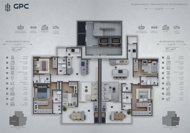 Imagem Apartamento com 2 Quartos à Venda, 77 m² em Zona 08 - Maringá
