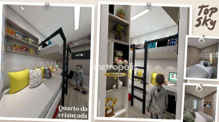 Imagem Apartamento com 2 Quartos à Venda, 53 m² em Santa Maria - Santo André