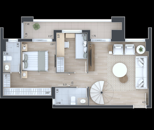 Imagem Cobertura com 2 Quartos à Venda, 93 m² em Portão - Curitiba