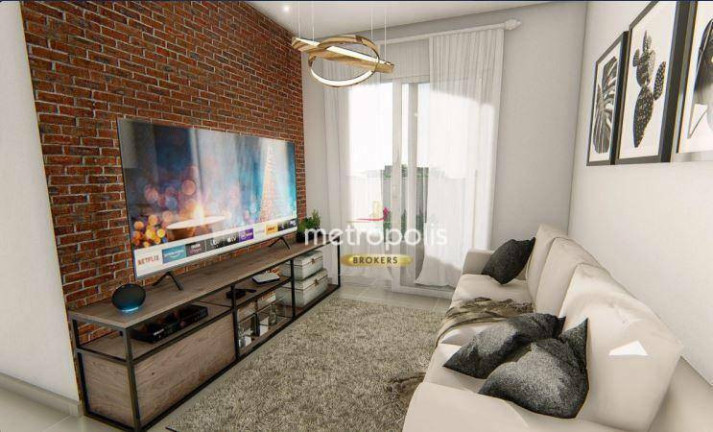 Apartamento com 1 Quarto à Venda, 54 m² em Vila Alzira - Santo André