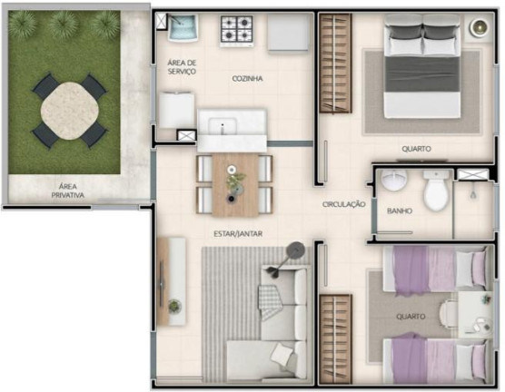 Imagem Apartamento com 2 Quartos à Venda, 42 m² em Jardim Palos Verdes - Botucatu Imagem Apartamento com 2 Quartos à Venda, 42 m² em Jardim Palos Verdes - Botucatu