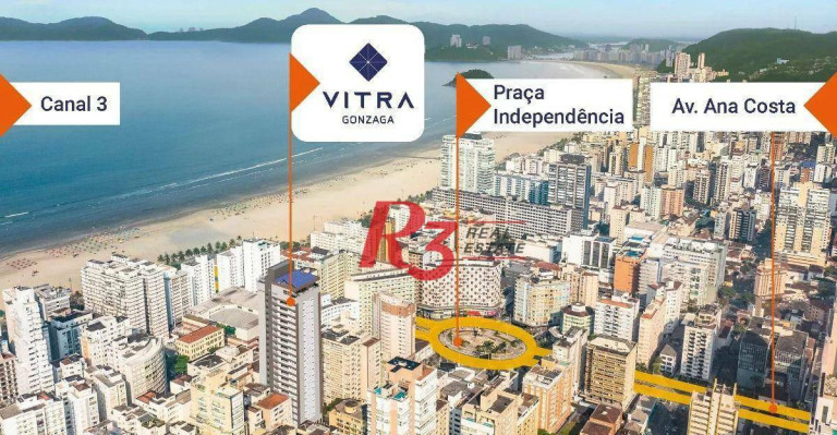 Imagem Apartamento com 3 Quartos à Venda, 124 m² em Gonzaga - Santos