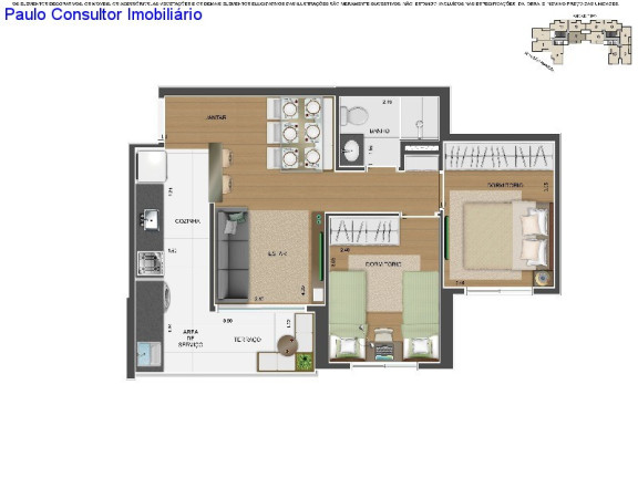 Imagem Imóvel com 2 Quartos à Venda, 51 m² em Centro - Diadema