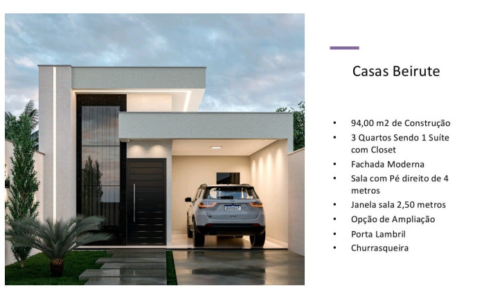 Casa com 3 Quartos à Venda, 95 m² em Sitios Santa Luzia - Aparecida De Goiania