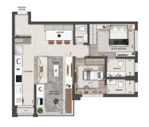 Imagem Apartamento com 2 Quartos à Venda, 80 m² em Brooklin Paulista - São Paulo