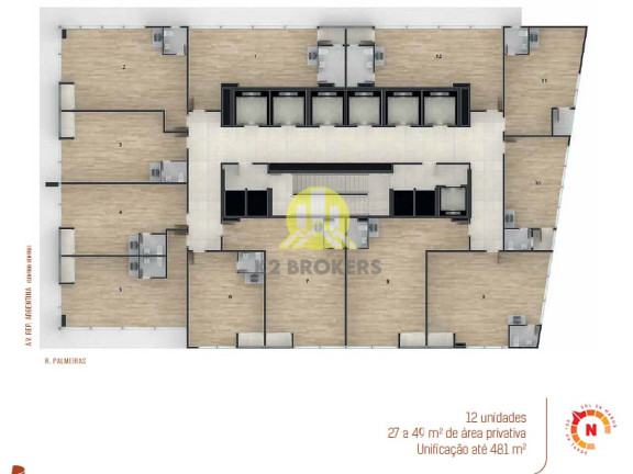 Imagem Sala Comercial à Venda, 44 m² em água Verde - Curitiba