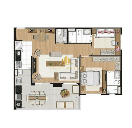 Imagem Apartamento com 3 Quartos à Venda, 92 m² em Vila Anastácio - São Paulo