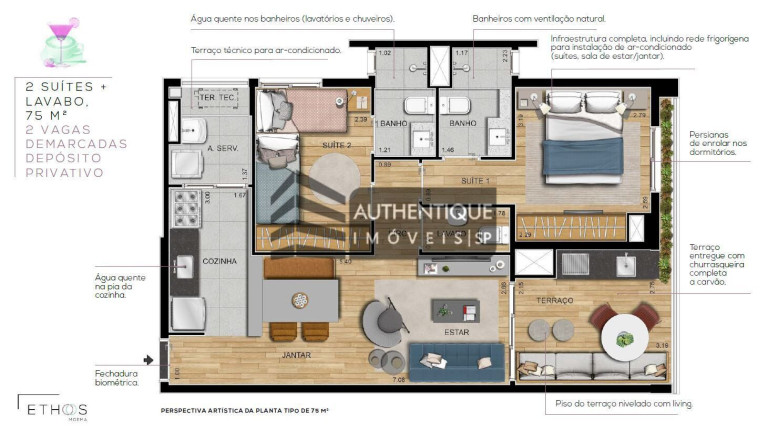 Imagem Apartamento com 2 Quartos à Venda, 75 m² em Moema - São Paulo