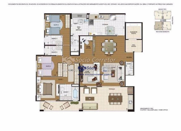 Imagem Apartamento com 3 Quartos à Venda, 165 m² em Vila Rosália - Guarulhos
