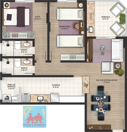 Imagem Apartamento com 2 Quartos à Venda, 71 m² em Caiçara - Praia Grande Imagem Apartamento com 2 Quartos à Venda, 71 m² em Caiçara - Praia Grande