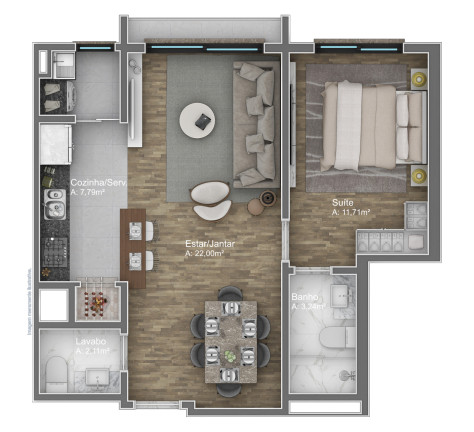 Imagem Apartamento com 2 Quartos à Venda, 87 m² em Av. Central - Gramado