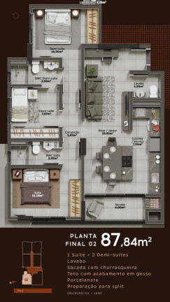 Imagem Apartamento com 2 Quartos à Venda, 72 m² em Centro - Camboriú