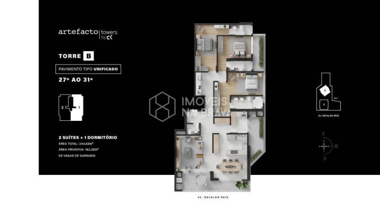 Imagem Apartamento com 3 Quartos à Venda, 162 m² em Praia Brava - Itajaí Imagem Apartamento com 3 Quartos à Venda, 162 m² em Praia Brava - Itajaí