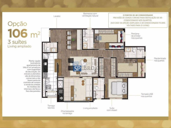 Imagem Apartamento com 3 Quartos à Venda, 106 m² em Taquaral - Campinas Imagem Apartamento com 3 Quartos à Venda, 106 m² em Taquaral - Campinas