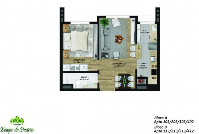 Imagem Apartamento com 2 Quartos à Venda, 8.359 m² em Bavária - Gramado