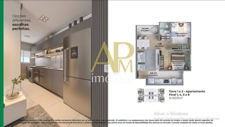 Imagem Apartamento com 2 Quartos à Venda, 53 m² em Nossa Senhora Do Rosário - São José Imagem Apartamento com 2 Quartos à Venda, 53 m² em Nossa Senhora Do Rosário - São José