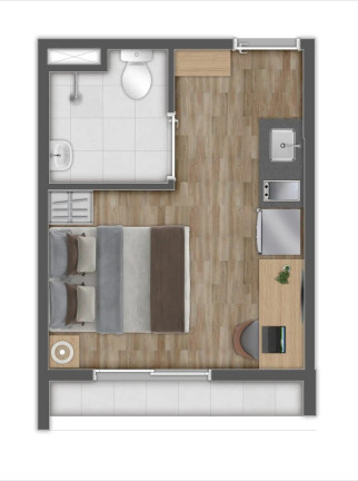 Imagem Apartamento com 1 Quarto à Venda, 19 m² em Vila Das Belezas - São Paulo