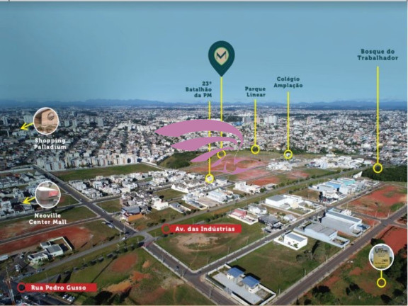 Terreno à Venda, 600 m² em Cidade Industrial - Curitiba