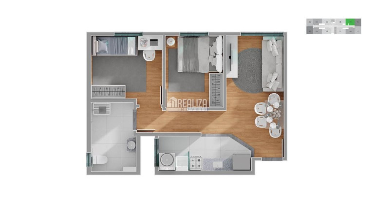 Imagem Apartamento com 2 Quartos à Venda, 40 m² em Paraíso - Uberaba Imagem Apartamento com 2 Quartos à Venda, 40 m² em Paraíso - Uberaba
