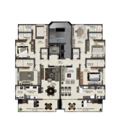 Imagem Apartamento com 3 Quartos à Venda, 113 m² em Morretes - Itapema Imagem Apartamento com 3 Quartos à Venda, 113 m² em Morretes - Itapema