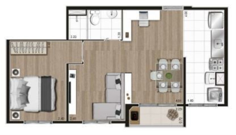 Imagem Apartamento com 2 Quartos à Venda, 42 m² em Maranhão - São Paulo