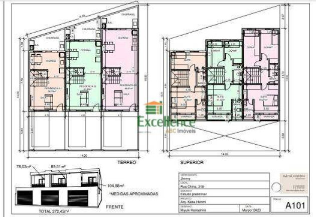 Imagem Sobrado com 3 Quartos à Venda, 90 m² em Parque Das Nações - Santo André