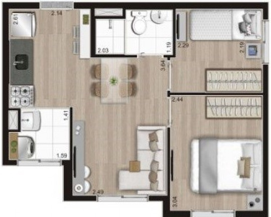 Imagem Imóvel com 2 Quartos à Venda, 36 m² em Cambuci - São Paulo