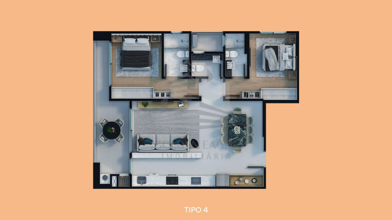 Imagem Apartamento com 2 Quartos à Venda, 93 m² em Perequê - Porto Belo