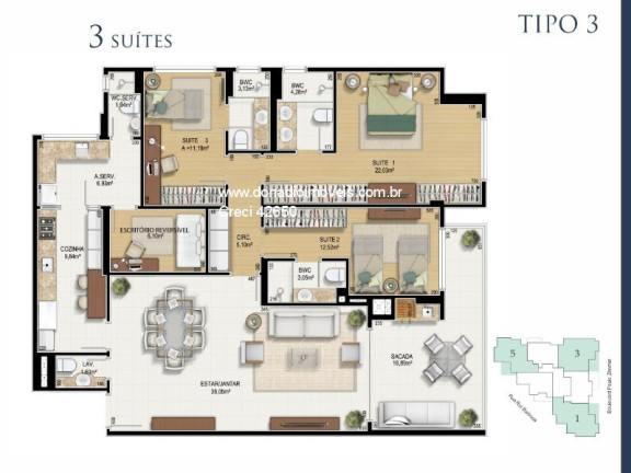 Apartamento com 3 Quartos à Venda, 189 m² em Agronômica - Florianópolis