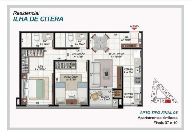 Imagem Apartamento com 3 Quartos à Venda, 6.400 m² em Ingleses Norte - Florianópolis