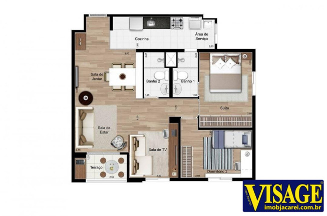Imagem Apartamento com 2 Quartos à Venda, em Jd. Paraiba - Jacareí Imagem Apartamento com 2 Quartos à Venda, em Jd. Paraiba - Jacareí