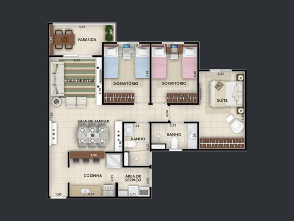 Imagem Apartamento com 2 Quartos à Venda, 73 m² em Jardim Rosinha - Itu
