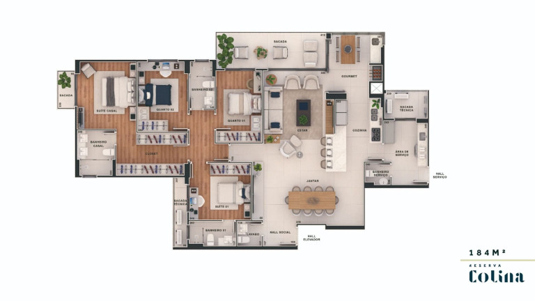 Imagem Apartamento com 4 Quartos à Venda, 294 m² em Santo Inácio - Curitiba