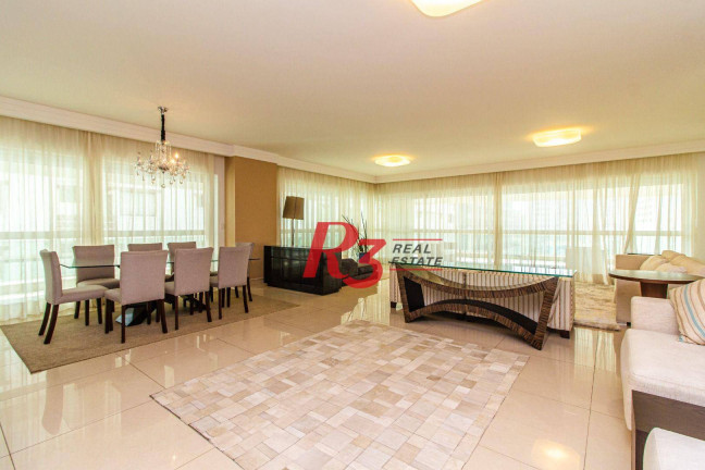 Apartamento com 4 Quartos à Venda ou Locação, 360 m² em Gonzaga - Santos