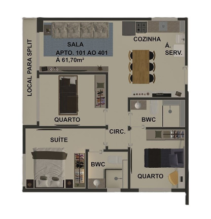 Imagem Apartamento com 1 Quarto à Venda, 32 m² em Graças - Recife