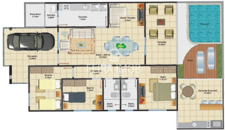 Casa com 3 Quartos à Venda,  em Sim - Feira De Santana